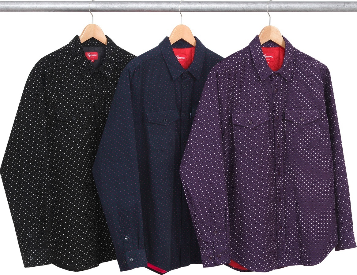 Corduroy Polka Dot Quilted Shirt